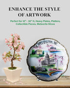 AMT 10 Inch Acrylic Plate Display Stand - Holder + Frame, Picture, Decorative Plate, Book, Photo Easel