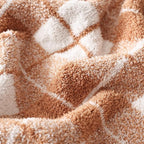 Panku Plaid Blanket, Ultra Soft Cozy Throw Blanket, Warm Fluffy Burnt Orange Throw Blanket for Couch and Sofa (50x60 Inches, Burnt Orange)