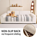 HAOMAIJIA Boho Couch Covers for Sofa, Waterproof Couch Cover for Dogs Soft Chenille Jacquard Non Slip Sofa Covers for Pets Washable Couch Protector (Grey, 36.5" x 82" 1 Pack)