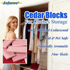 16Pcs American Cedar Blocks for Closet Storage,Cedar Planks Chips for Closet Drawers Organization,100% Natural Aromatic Red Cedar Blocks,100% Natural Red Cedar Wood Chips