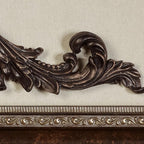 Salvatar Wall Art Topper | Wide Picture Design | Antique Bronze Metallic Finish | Openwork Acanthus Leaf Scrolls with Ornate Fleur De Lis | Hang Alone or Above Artwork or Framed Family Photographs