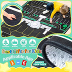 Kids Rug, Airport Rug & Play Mat, 6x9 Ft Road Carpet for Kids with Combined City Traffic & Airport Runway, Non-Slip Playmat for Playroom, Classroom, and Bedroom
