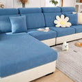 Sofa Covers Couch Covers for Sofa Pet Friendly Couch Cushion Covers Universal Sofa Covers Washable Stretch Slipcovers for Sectional Sofa (Texture Blue,Back Cover L)