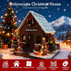 DIY Miniature House Kit: Christmas Vintage Street 3D Wooden Model - Challenging Adult Building Project, Unique Holiday Home & Room Decor (6.3" x 6.7" x 6.7")