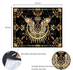 CHDGDHC Butterfly Moth Tapestry,Hippie Floral Aesthetic Wall Tapestries, Psychedelic Aesthetic Decor, Large Tapestry for Bedrooms, Living Rooms, and Dorms-59.1x49.2 Inch