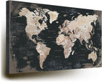 World Map Wall Art Office Decor Pictures for Living Room Black White Wall Decor Home House Decorations Modern Inspirational Artwork