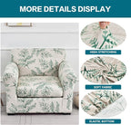 KRFOONN 2 Piece Chair Covers Printed Sofa Covers Couch Covers Washable Armchair Sofa Couch Slipcover Furniture Protector with Elastic Bottom for Living Room (Armchair, 30), Small
