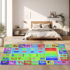 Baby Play Mat for Floor, Non-Slip Playmat for Toddlers & Infants, Extra Thick Large Padded Educational ABC Kids Rug for Crawling & Playing Super Soft Plush Surface to Keep Safe(60"x80")