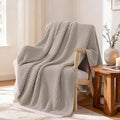 WRENSONGE Pineapple Stitch Throw Blanket, Sand Soft Cozy Fluffy Warm Hand Made Throw Blankets for Couch, Sofa, Chair, Bed, Camping, Picnic, Travel Lightweight Bed Blanket - 60"*80"