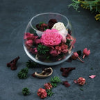 Qingbei Rina Valentine Potpourri,Rose Scented Spring Potpourri Bowl Filler Dried Flower,Pink Decorative Popery,Home Fragrance Perfume,Bathroom Decor,9.8 Oz