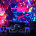 NYZE Horse Tapestry for Bedroom, Music Wall Tapestry, Party Decor Glow in the Dark Room Decor Tapestries, Cool Galaxy Planet Wall Hanging, Wall Hanging for Room Dorm 79in×59in