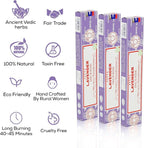 Satya Lavender Incense Sticks, Satya Bng (Bangalore) Insenses 15gmx12 Pack with Raajsee Incense Holder Bundle, Satya Nagchampa Natural Incense