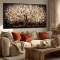 NBAODAN Large Wall Art Black and Gold Pictures Wall Decor Landscape Tree Posters Neutral Art Canvas Prints Paintings for Living Room Home Hotel 29"x 58"