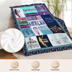 Lacrosse Throw Blanket for Women Girls, Lacrosse Sport Fleece Blankets Lightweight Fuzzy Cozy Plush Flannel Fleece Decor for Bed Sofa 40"x50"