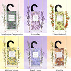 ROSE COTTAGE Large 12 Packs Cedar Wood Hanging Closet Deodorizer Air Freshener Long Lasting Scented Sachets Smell Goods for House