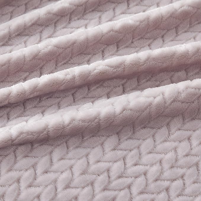 Oversized King Fleece Blanket 120x120 Inches, Seamless Soft Cozy 3D Jacquard Flannel Blanket 10'x10' Extra Large for Bed, Sofa, Couch, Travel & Camping, California King Throw, Taupe Leaf