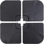 Sunnyglade 4PCS 176LB Square Shaped Water Or Sand Filled Umbrella Base Cantilever Offset Patio Market Umbrella Base Stand with U Locking (Black)