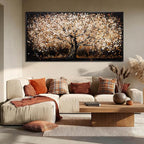 NBAODAN Large Wall Art Black and Gold Pictures Wall Decor Landscape Tree Posters Neutral Art Canvas Prints Paintings for Living Room Home Hotel 29"x 58"