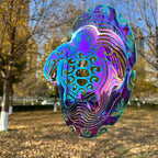 Wind Spinner Outdoor Metal 3D Wind Spinner Hanging Turtle Yard Garden Decor Gifts Stainless Steel Turtle Spinners with 360° Rotating Hook