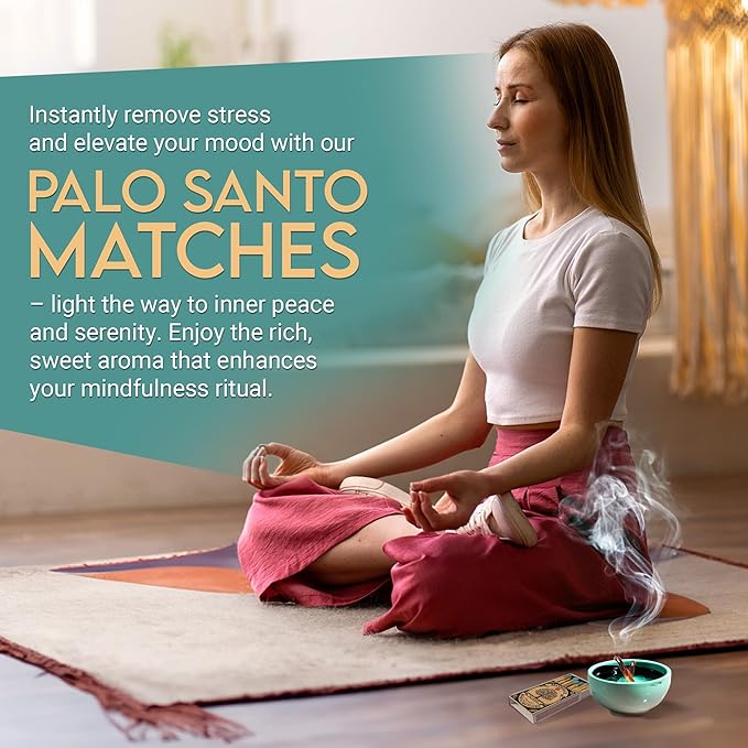 Palo Santo Sticks – High-Resin Holy Wood | Sustainable Peruvian Incense for Meditation & Cleansing (15 Count) - 1 Pack