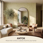Antok Full Length Mirror, 71"x32" Floor Mirror, Arched Floor Standing Freestanding Arch Full Body Mirrors with Stand for Bedroom, Hanging Mounted for Living Room Cloakroom,Black