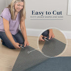 Veken 2x3 Ft Rug Pad Gripper for Hardwood Floors, Non Slip Dark Blue Rug Pads for Area Rugs, Thick Rug Grippers for Tile Floors, Under Carpet Anti Skid Mat, Keep Your Rugs Safe and in Place