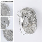 UITWMKTG Silver Animal Head Wall Decor Modern Home Decor Resin Animal Sculptures Wall Mount Vintage Head Wall Art for Living Room Hanging Decoration Parrot