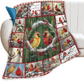 Bird Blanket for Boys Girls Christmas Red Birds Gifts Throw Blanket Cozy Plush Flannel Fleece Blankets for Bed Sofa Decor 60"x80"
