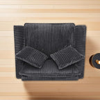 ERYE Living Room Accent Chair, Modern Corduroy Upholstered Chair Wider Seat Cushion Leisure Armchair W/2 Pillows and Removable Cover for Home Apartment,Bedroom,Office