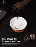 Radicaln Marble Incense Holder for Stick 5.5" Inches Handmade White Marbles Ashtray for Home Décor, Ideal Incense Stick Holder, Palo Santo Holder & Incense Holder Marble for Living Room