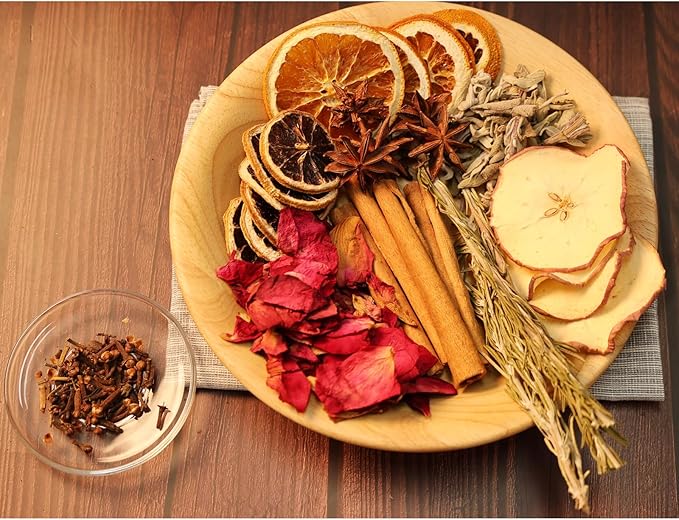 Simmering Potpourri, Simmer Pot Potpourri - Dried Orange Slices, Cinnamon, Cloves, Apple Slice, Rosemary, Apple Slice, Perfect Christmas House Warming Hostess Gift