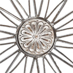 YiLifebes Metal Flower Wall Decor, 18”x18” Metal Floral Scroll Wall Art, Iron Wall Decoration Sculpture for Living Room Bedroom Bathroom Outdoor Garden, (Flower A)