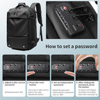 Vacpack Backpack, Air Backpack With Pump, 60L Expandable Backpack with Vacuum Compression, Anti Theft Vacpack Travel Vacuum Backpack (black)