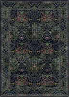 Lessymo Living Room Rug 5x7, Soft Non Slip Washable Area Rugs for Bed Room Dining Room, Faux Wool Boho Low Pile Stain Resistance Distressed Retro Indoor Boho Carpet, Dark Green