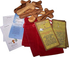 Holy Land Market Comfort/Holding Cross Also Known as Palm or Hand Cross With Velvet Bag And Two Certificates (4 Inches) (6)
