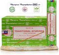 Raajsee Satya Traditional Ayurveda Incense Sticks, Nagchampa 15gmx12 Pack (12 Sets of 15g, 160 Pieces Total) with Raajsee Incense Holder