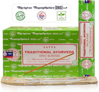 Raajsee Satya Traditional Ayurveda Incense Sticks, Nagchampa 15gmx12 Pack (12 Sets of 15g, 160 Pieces Total) with Raajsee Incense Holder