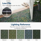 Lessymo Floral Forest Green 3x5 Area Rugs for Entryway, Kitchen, Bedroom Beside Rug Soft Non-Slip Small Carpet for Living Room, Laundry Room, Vintage Distressed Boho Flower Print