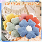 6 Pcs Flower Shaped Pillows Daisy Floor Throw Pillows 15 Inch Flower Seat Cushion for Reading Sofa Couch Bed Decor for Back to School First Day of School(Vivid Color)