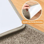 PURE ERA Carpet Stair Treads Tape Free Non Slip Indoor Stair Carpet Stair Protectors Pet-Friendly Non-Slip Skid Resistant Washable Reusable 8" x 30"(2 Pieces,Cream Gray)
