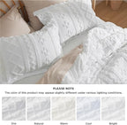 Bedsure Boho Duvet Cover King Size, Soft & Comfortable Elegant Design Boho Bedding for Decoration, Machine Washable Comforter Cover for All Seasons,Includes 1 Duvet Cover & 2 Pillow Shams,White