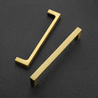 Ravinte 20 Pack Solid 5 Inch Square Cabinet Handles - Brushed Brass Drawer Pulls - Kitchen Hardware and Handles