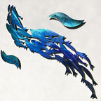 LiveInUrban Coastal Wall Art School of Fish Metal Wall Sculptures, Ocean Beach Themed Metal Hanging Home Decoration 3PCS 15.9"x11.5"
