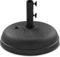 Best Choice Products Fillable Umbrella Base Stand Round Dome Plastic Patio Umbrella Base Stand, Pole Holder for Outdoor, Lawn w/ 55lbs Weight Capacity, Adjustment Knob - Black
