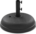 Best Choice Products Fillable Umbrella Base Stand Round Dome Plastic Patio Umbrella Base Stand, Pole Holder for Outdoor, Lawn w/ 55lbs Weight Capacity, Adjustment Knob - Black