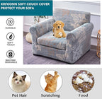 KRFOONN 2 Piece Chair Covers Printed Sofa Covers Couch Covers Washable Armchair Sofa Couch Slipcover Furniture Protector with Elastic Bottom for Living Room (Armchair, 17), Small