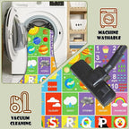 Alphabet Rug for Kids - Soft ABC Kids' Rug with Non-Slip Backing, Educational Playroom Carpet for Toddlers with Letters, Numbers & Shapes - 4'11" x 3'3"(Rectangular)