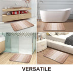 OLANLY Bathroom Rug Set 2 Piece, Soft Absorbent Microfiber Bath Rug Set, Non-Slip, Machine Wash Dry, Plush Shaggy Bath Mats for Bathroom (30"x20"+24"x16", Beige)