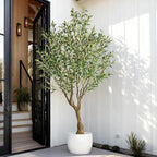 6ft Faux Olive Tree with Pot & Moss Artificial Olive Plant Fake Olive Tree for Home Decor, Large Indoor Artificial Trees Faux Plants Indoor Durable Artificial Trees for Living Room/Office