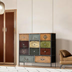 Chest of Drawers for Bedroom with 11 Deep Drawers, Tall Fabric Dresser, Wide TV Stand, Storage Organizer for Closet, Nursery, Kid's Bedroom